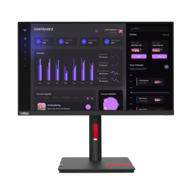 Monitor Lenovo 23.8" FHD IPS T24i-30 VGA HDMI DP Hub USB Ajuste Altura Pivot 99% sRGB (PN 63CFMAR1BR)